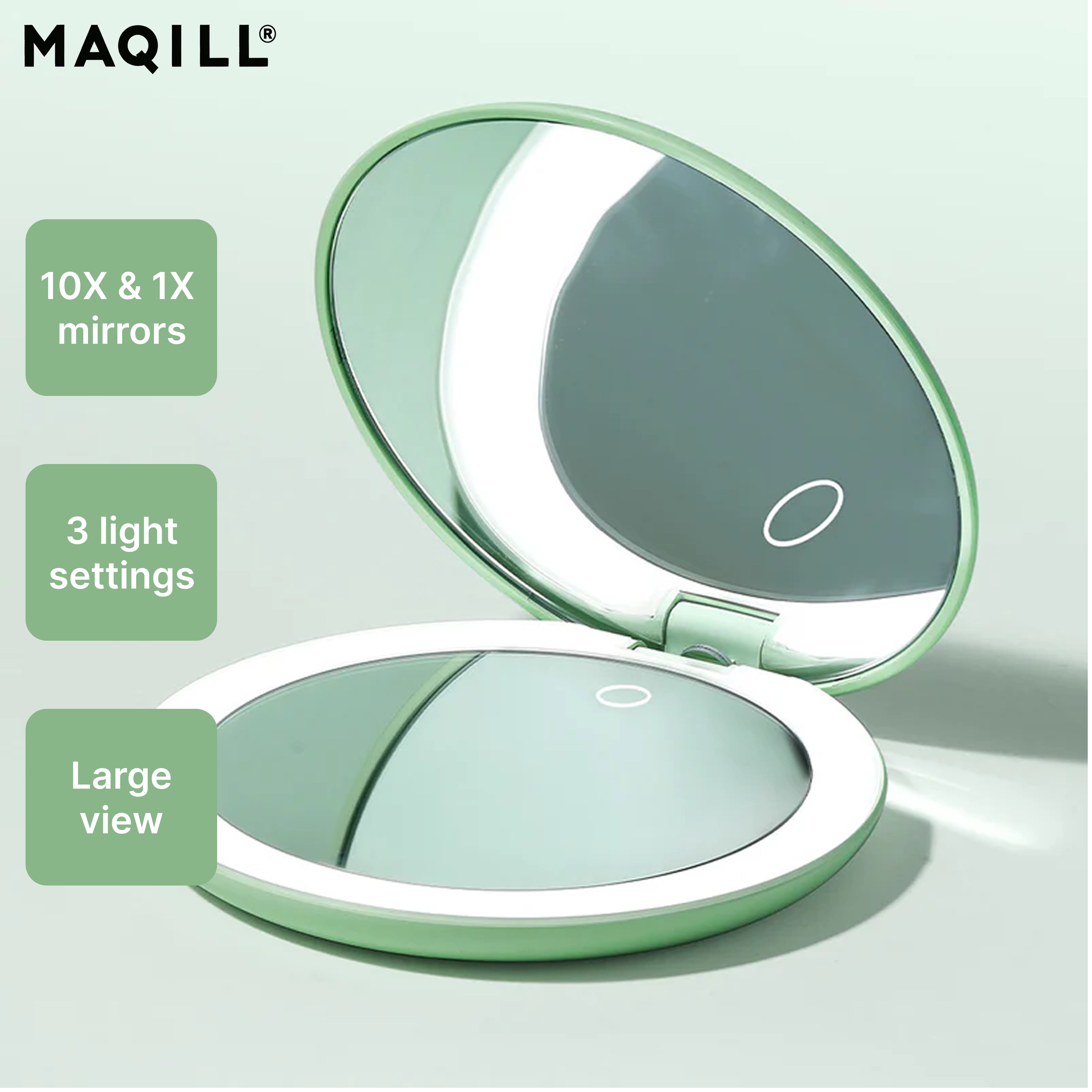 GLOWII - LED compact mirror